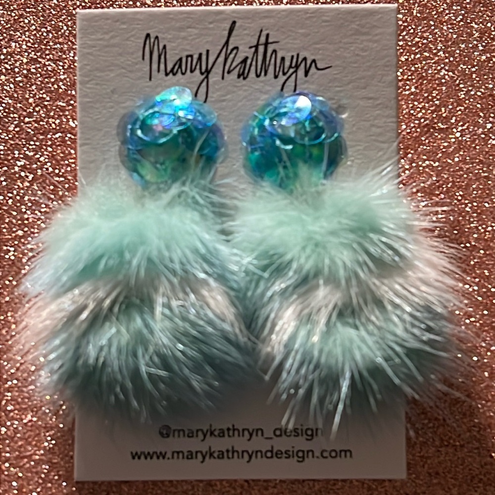 Mary Kathryn Design Teal Candy Crush Earrings